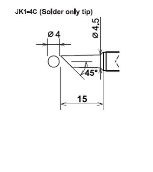 ปลายหัวแร้งซามูไร Cera cote samurai solder tip jk1-4c